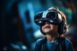 © Anna - Portrait of little boy in a VR headset. The Alpha Generation.