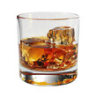 Whiskey Glass Isolated on Transparent or White Background, PNG