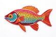 fish embroidered patch on white