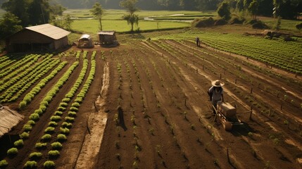 Wall Mural - the Mayan agricultural methods and the cultivation of staple crops in their society.