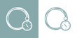 Logo Nautical. Marco circular con líneas con silueta de brújula de bolsillo simple