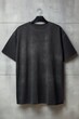 Oversized Stone Washed Black Blank T-shirt Mockup On Concrete Background