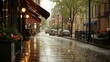 © thesweetsheep - Rainy Day Street Scene, A street on a rainy day