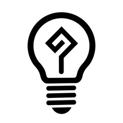 Wall Mural - light bulb icon. black light bulb icon on white background.