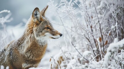 Wall Mural - Wolf, Winter Wildlife An animal native to cold environment