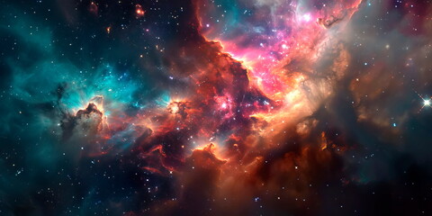 Wall Mural - magic color galaxy. infinite universe and starry night.