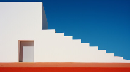 Poster - A minimalist abstract graphic composition, using negative space and clean lines to convey simplicity and sophistication while maintaining a sense of intrigue.