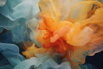 Poster - A contemporary abstract graphic artwork, characterized by fluid brushstrokes, organic forms, and a nuanced color palette that evokes a sense of movement and spontaneity.
