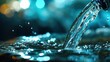 A close up of a water faucet with bubbles coming out, AI