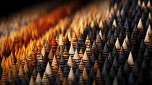 An Artistic Portrayal Of An Array Of Matchstick Roofing Designs, Showcasing Different Patterns And Styles.