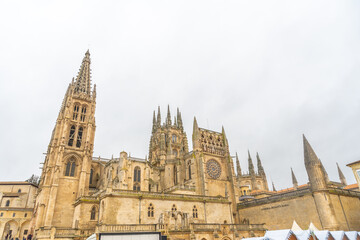 Detail of the Cathedral of Burgos, Castilla Leon, Spain