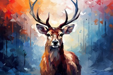 Poster - Reindeer Antlers - Generative AI