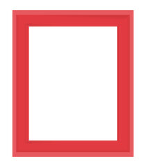 Wall Mural - Red photo frame border isolated on transparent background.