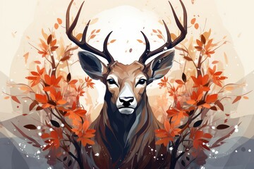 Poster - Reindeer Antlers - Generative AI