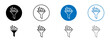 Content curation line icon set. Data funnel sign. Filter curator symbol in black and blue color.