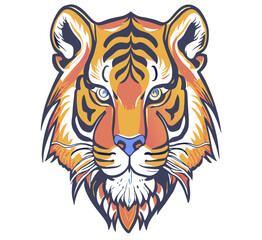 Wall Mural - Tiger head vector illustration