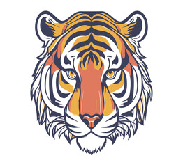 Wall Mural - Tiger head vector illustration