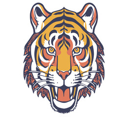 Wall Mural - Tiger head vector illustration