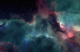Fototapeta Niebo - Tło kosmiczne, abstrakcje mgławic na niebie.