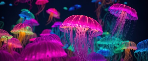 Glowing jellyfish