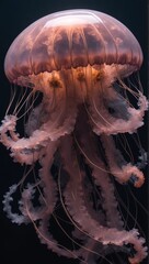 Wall Mural - glowing jellyfish