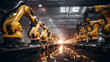 Industrie 4.0, Automatisierung von Produktionsabläufen in einem modernen Industriebetrieb