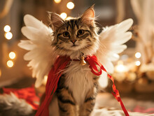 Cat Dressed As Cupid, Generative Ai