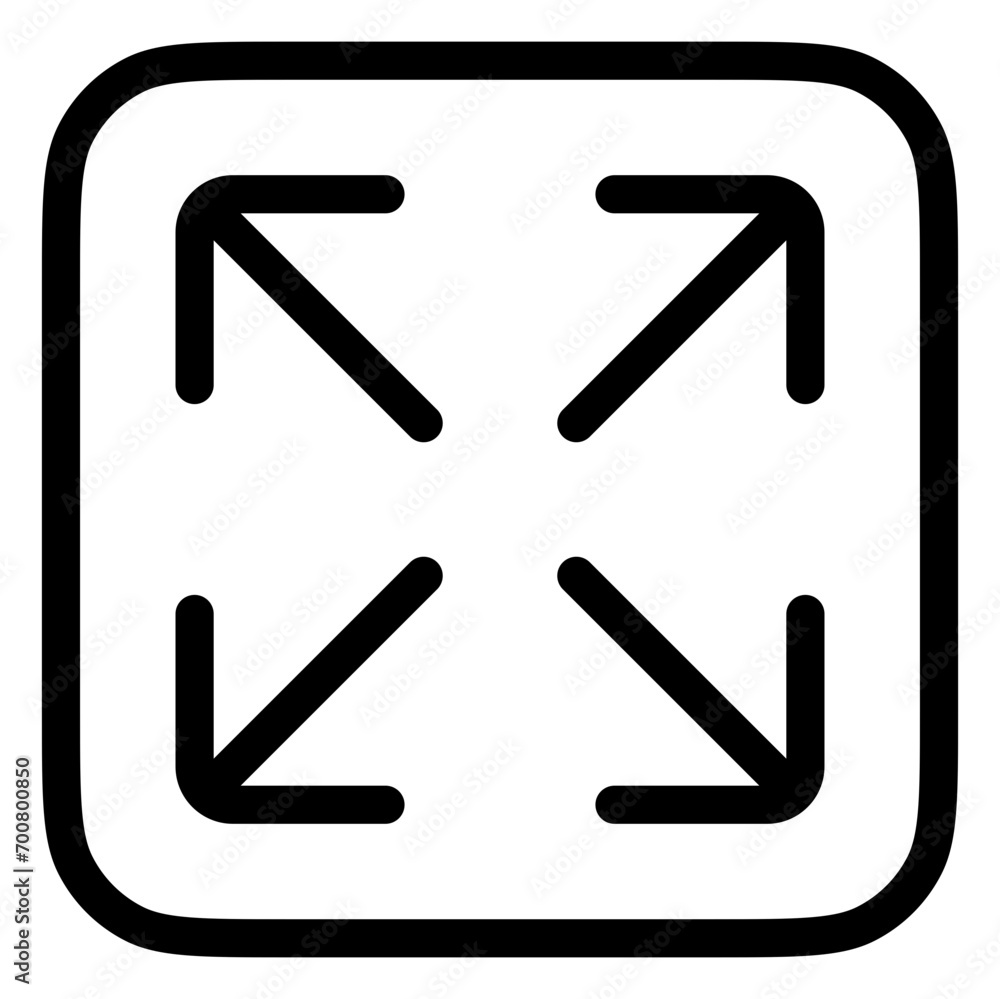 Editable vector enter full screen icon. Part of a big icon set family ...