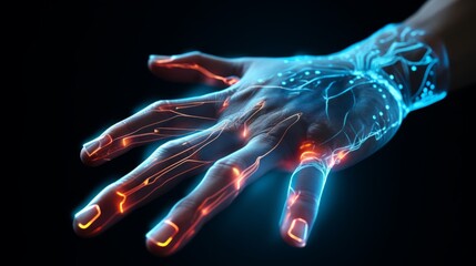 Digital Empowerment: Illuminating the Future of User Interface Design with Glowing Circuitlike Veins