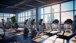 © ASoullife - Cityscape Serenity: Energize Your Workday with Breathtaking Views at Our Office Fitness Center