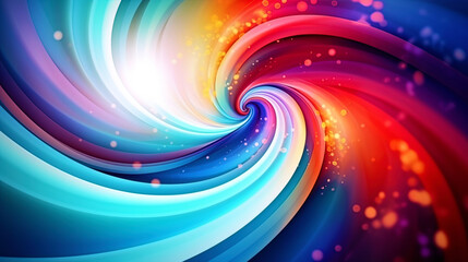 Wall Mural - Abstract background with bright circles and whirlwinds