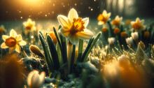Daffodil In Snow