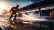 Powerful Firefighter Training: Unleashing the Force of Water in a Dynamic Training Facility