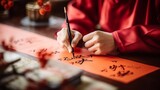 Vibrant Spring Festival Calligraphy: Masterful Artists Craft Timeless Blessings on Red Paper