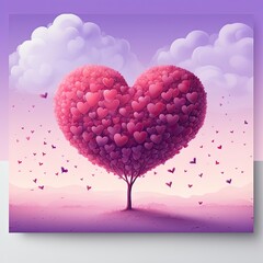 Wall Mural - heart of hearts on blue background