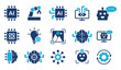© Adi - Artificial intelligence icon set. data science, AI, virtual assistant, generative AI, technology. Solid Icons set in trendy style
