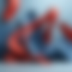 Wall Mural - blue and red  abstract background, AI generated photo. Modern blue background with shiny line effect