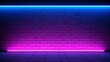 Vibrant Glow: Mesmerizing Neon Wall Background Illuminates with Electric Energy