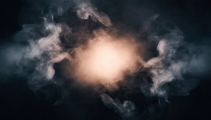 Wall Mural - The smoke in the dark.