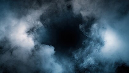 Wall Mural - The smoke in the dark.