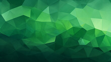 Abstract Polygon Background with Green Geometric Shapes and Patterns