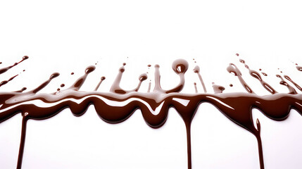 Chocolate drip,Chocolate splash , hot coffee splash or Cocoa, 3D Rendering, 3D illustration