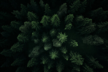  Aerial view of forest green trees, woodland,top view
