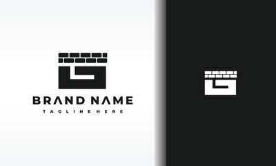 Poster - letter G bricks logo