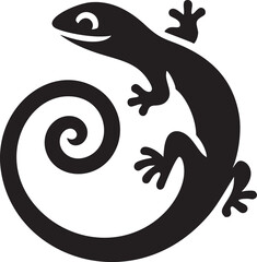 Wall Mural - Spiral Lizard Silhouette