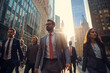 © ADDICTIVE STOCK - Generative AI image of business people walking in New York