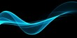 © gojalia - Abstract shiny color blue wave design element on dark background. Science design