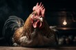 Unbeatable boxer chicken named Knockout King. Generative AI