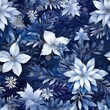 blue winter flowers background
