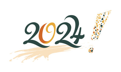 Wall Mural - 2024 logo design vector with modern unique and creative concept
